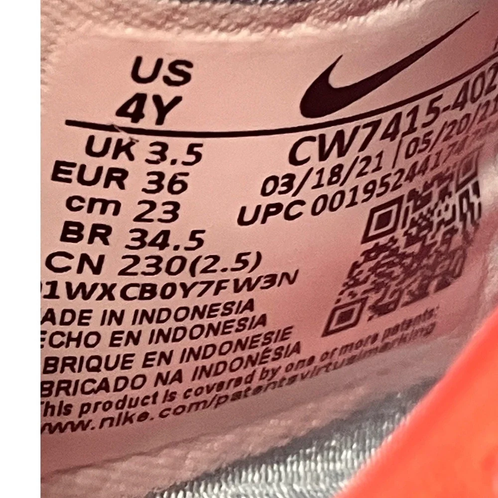 Nike Flex Plus GS Glacier Blue Orange Running Shoes CW7415-402 Youth Size 4Y
